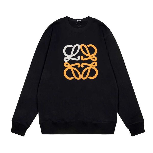 

designers hoodies loew's fashion man long sleeve warm cotton 22 autumn and winter new br neck sweater casual versatile men women loose, Black