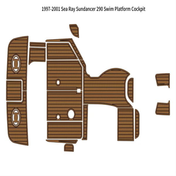 

1997-2001 sea ray sundancer 290 swim platform cockpit pad boat eva teak floor