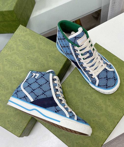 

tennis sneakers casual shoes runner trainers womens shoe white pink classic jacquard denim vintage skate designer 2021 new men women, Black