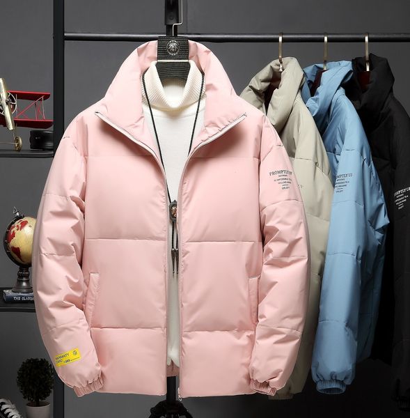 

men's vests winter warm parkas man down jacket stand collar bread coats oversized outwear male clothes 221130, Black;white