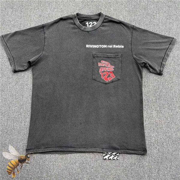 

men's t-shirts new rrr 123 t-shirt men women cotton washed letter print pocket t shirts t221130, White;black