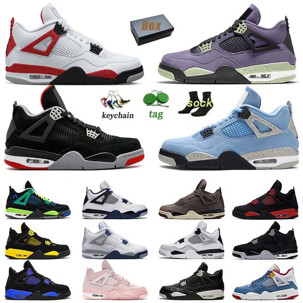 

jumpman 4 og basketball shoes men women 4s with box military black cats scotts oreos white cool grey a ma maniere sail unc j4 j4s designer s