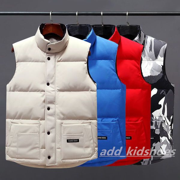 

winter warm canadas goose mens womens designers down vests downs jackets gilet hommes luxury bodywarmer manteau black label outerwear coats, Blue;black