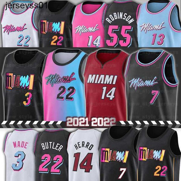 

jimmy bam 13 22 butler ado kyle 7 lowry basketball jersey 55 dwayne dwyane 3 wade tyler 14 herro kendrick robinson nunn miamis 75th, Black;red