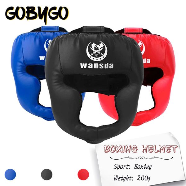

protective gear kick boxing helmet for men women pu karate muay thai guantes de boxeo fight mma sanda training adults kids equipment 221130