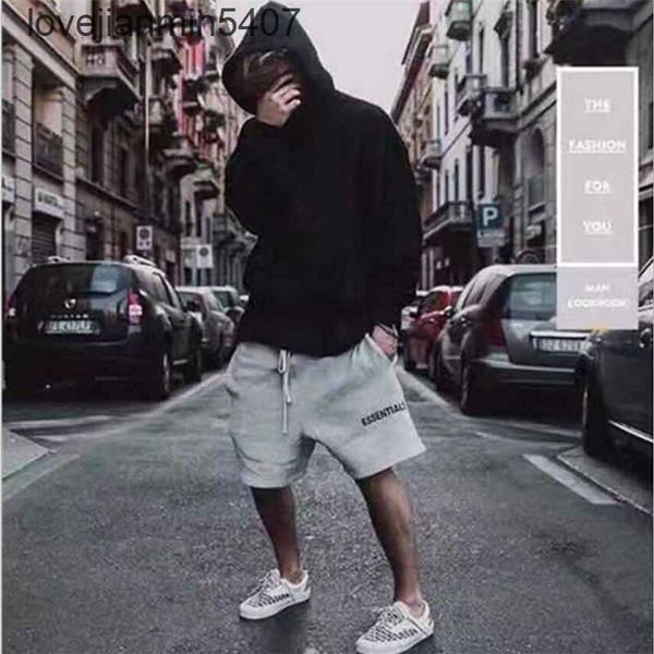 

popular logo men's shorts the store80% wholesale and retail fog feel of god high street sports pants men's fashion loose crotch ca, White;black