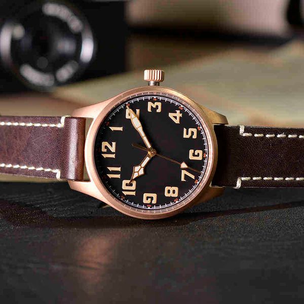 

designer watches for men i-wc mechanical wristwatch e3pk baltany bronze pilot sapphire vintage 100m st2130 sport zsyc, Slivery;black