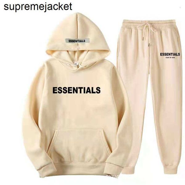 

fashion hoodie tracksuit multi line essentials new couple set, Gray