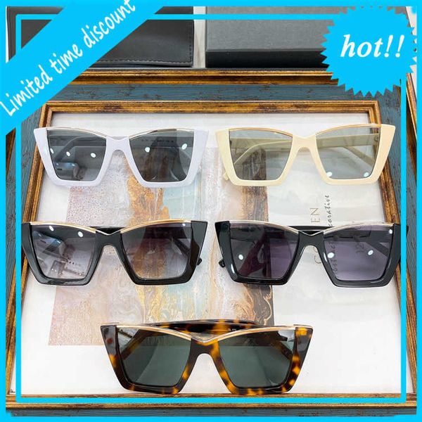 

luxury designer sunglasses slp hailey online red same cat eye personality ins fashionable female sl506, White;black