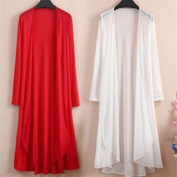 

women's knits tees long sleeve summer sun protection clothing cardigan female cardigans loose coat jacket ladies shawl outerwear 221130, White