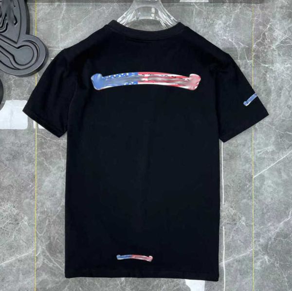 

fashion men's luxury t shirt brand tees men women sanskrit letter couple t-shirt sweatshirt horseshoe flower short sleeve polos cross, White;black