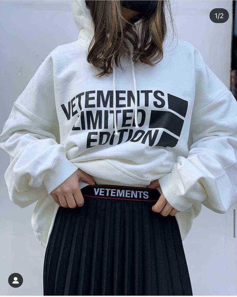 

men's hoodies sweatshirts designer winter vtm hoodie winter leisure hooded with letters fashion streetwear hoodie, Black