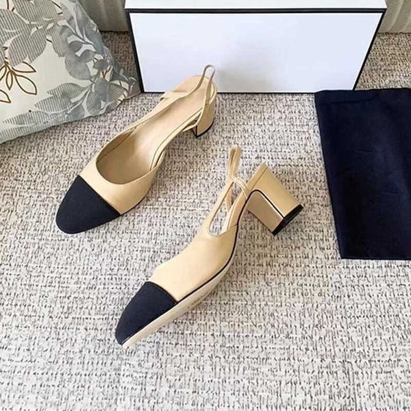 

pumps high heels sneakers shoe dress shoes sandals luxury designer leather open on formal chunky kitten heel slingbacks womens c, Black