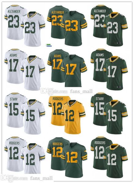 

2022 football jerseys men women youth green bay''packers''28 aj dillon 15 bart starr 12 aaron rodgers 23 jaire alexander, Black;red