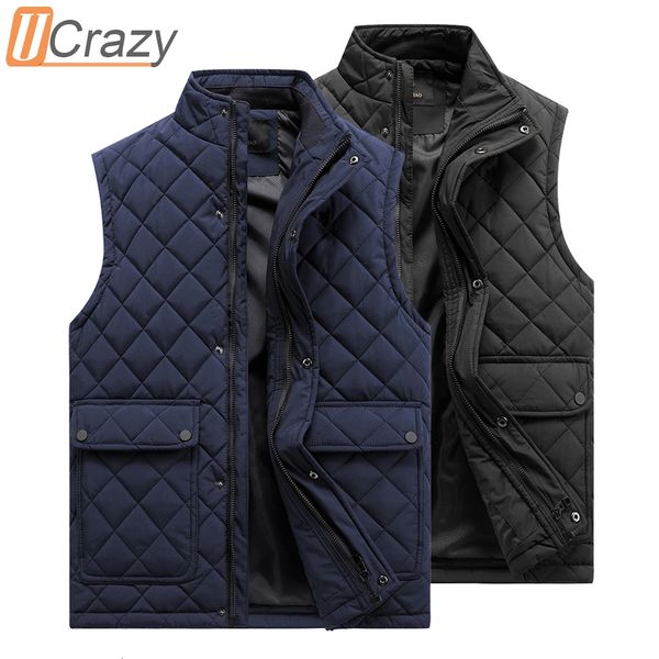 

mens vests spring brand business casual pocket warm waistcoat autumn waterproof outfits sleeveless coat jacket 221130, Black;white