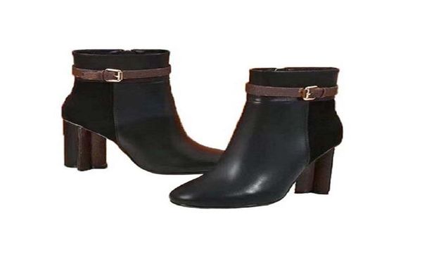 

2021 fashion leather women shoes short autumn winter ankle women boots cowboy booties shoe5461199, Black