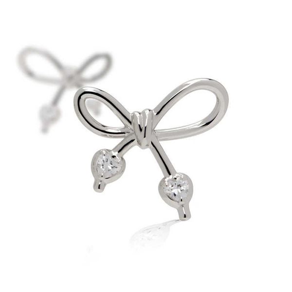 

charm stylish design net red hollowed out bow earrings small and compact women simple in style knot korean version 221204, Golden