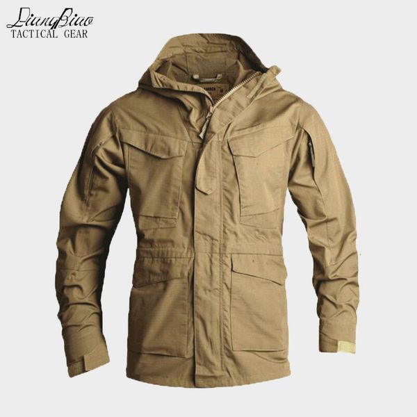

men's jackets tactical clothing us army windproof military field jacket coats hoodie casaco masculino windbreaker autumn winter 221130, Black;brown