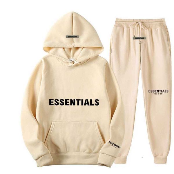 

hoodies sweatshirt suits multi thread essentials long sleeve sweater tide brand autumn men's and women's suit sportswear, Gray