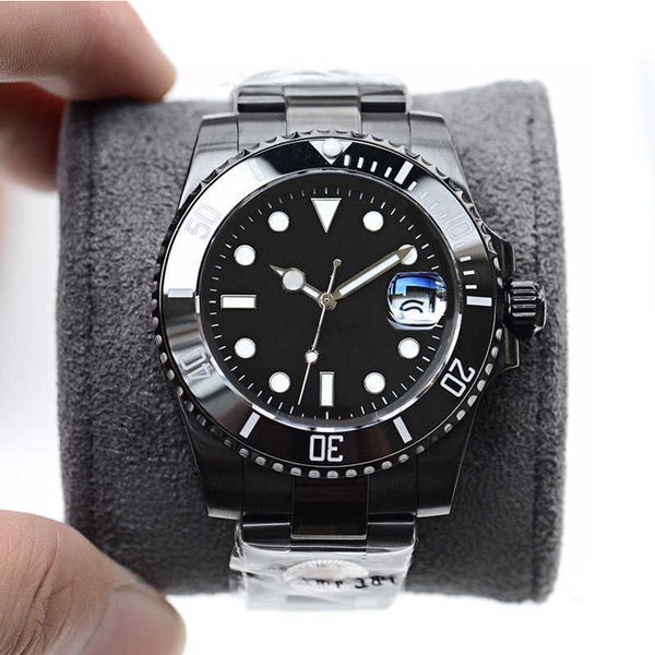 

watches watch automatic machine 42mm ceramic black dial 316 fine steel strap folding buckle submarine wristwatches 116610, Silver