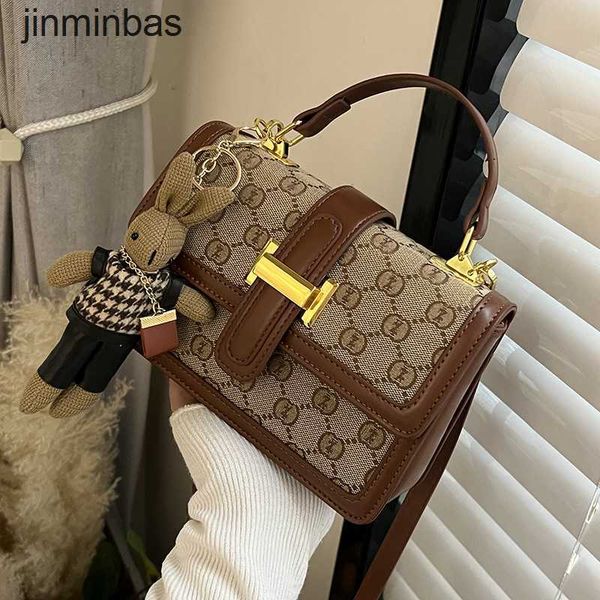 

tote bag factory wholesale and retail internet red versatile fashion print small square bag women's korean popular dign chain oblique s