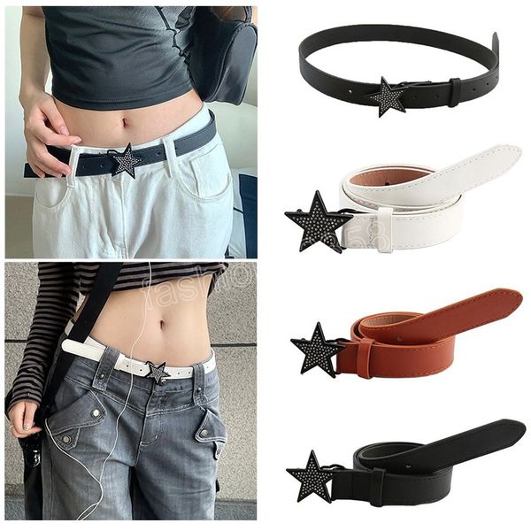 

exquisite star rhinestone belt for women y2k waist strap female girl jeans dress trouser decorative waistband accessories, Black;brown