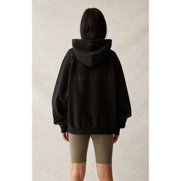 

men's and women's hoodies sweatshirts 2022 fashion brand essential autumn winter new style bear multi thread loose pullover c, Black