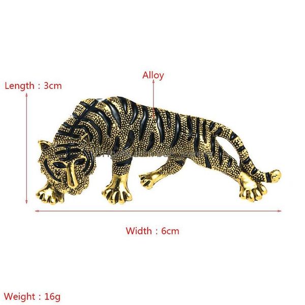 

pins brooches fashion jewelry retro tiger brooch glaze enamel light luxury animal brooches drop delivery dhopx, Gray