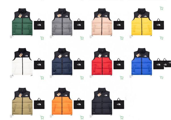 

designer gilet mens women vests heat down vest waistcoat design for man bodywarmer puffer jacket woman outwear fashion winter sleeveless 11, Black