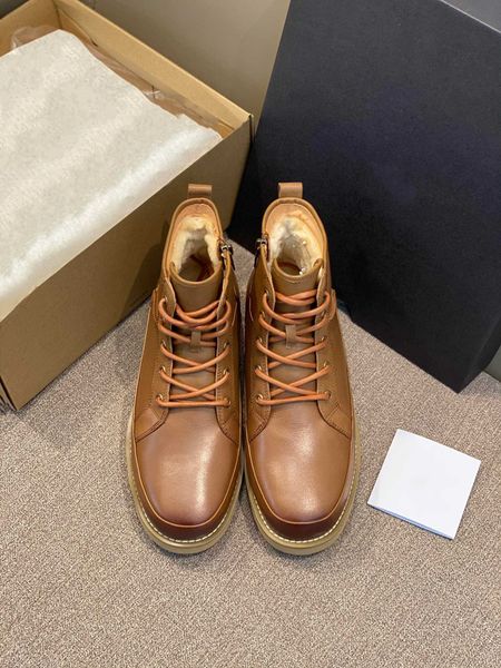 

boots high martin boots thick soled casual board shoes for men's snow boots, Black