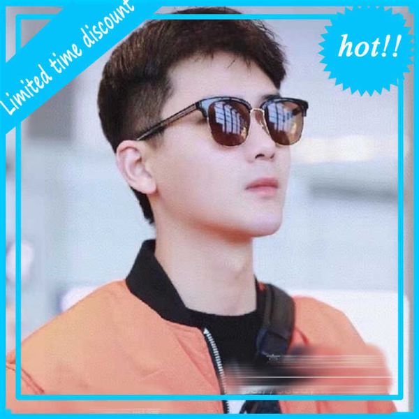

luxury designer sunglasses family g box fashion busins male anti ultraviolet can be matched with myopia glass frame female gg0382, White;black