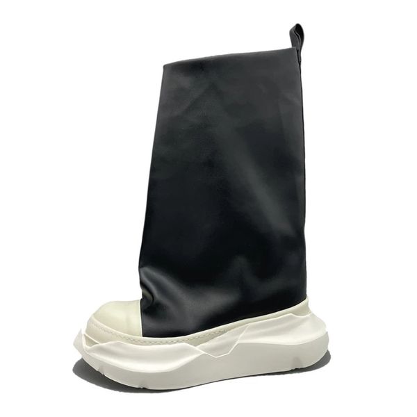 

men platform boots high women designer boot thick bottom woman man black boot