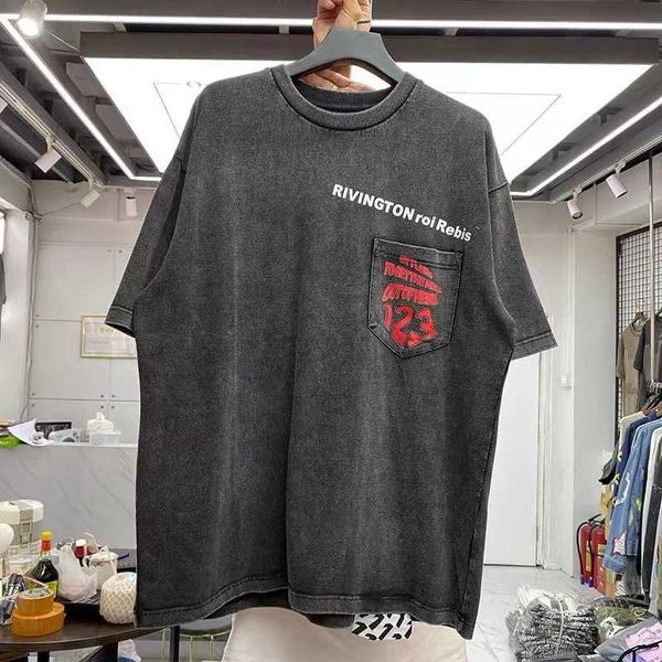 

men's t-shirts oversize short sleeved t shirt in high twist black heavy-pound vintage wash t221130, White;black