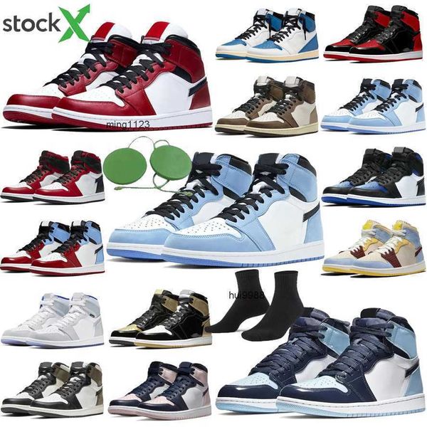 

basketball shoe women sneakers trainers university blue patent panda dark mocha bred shadow unc twist smoke grey mens men jumpman 1 sports k, Black