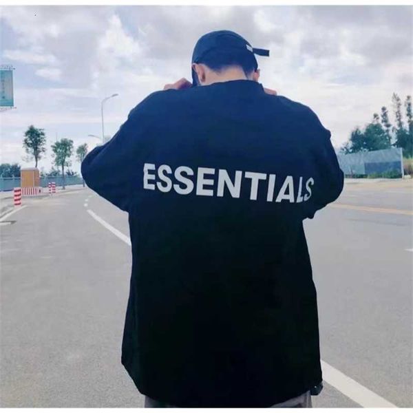 

hoodies hweatshirts fog reappeared essentials sweater men's and women's lovers' cotton korean fashion brand loose casual long, Black
