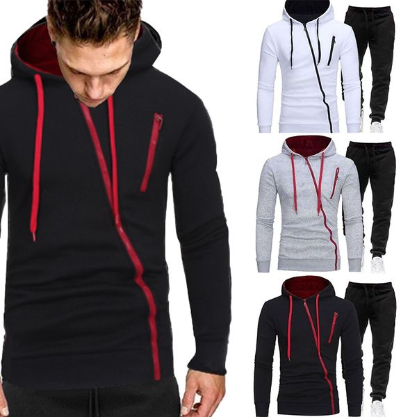 

mens tracksuits autumn man tracksuit set brand hooded sweatshirtsweatpants male casual gym jogging bodybuilding clothing sweat suits 221130, Gray