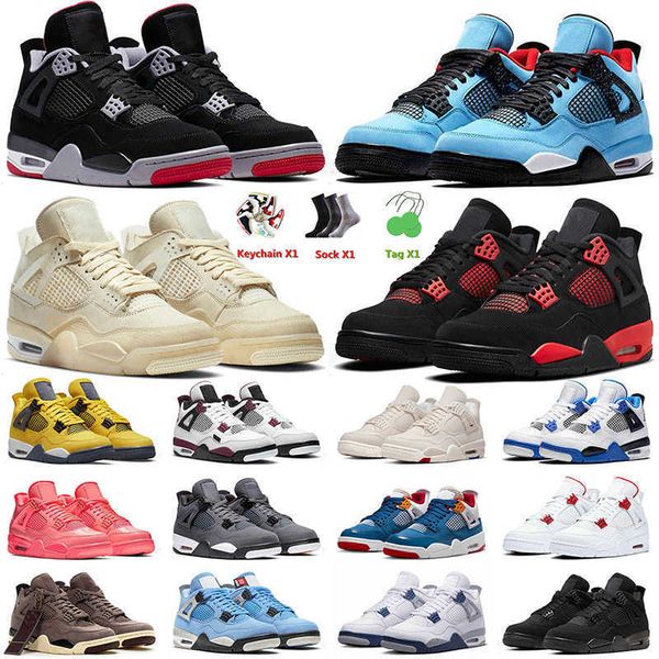 

for 4 mens basketball shoes jorda 4s jumpman bred high cactus jack off sail red thunder jorden black cat violet ore white oreo men women