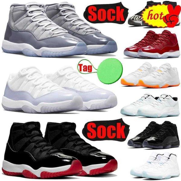 

basketball shoes mens trainers cool grey animal instinct bright citrus bred legend gamma blue concord pure violet 11 11s for men women, Black