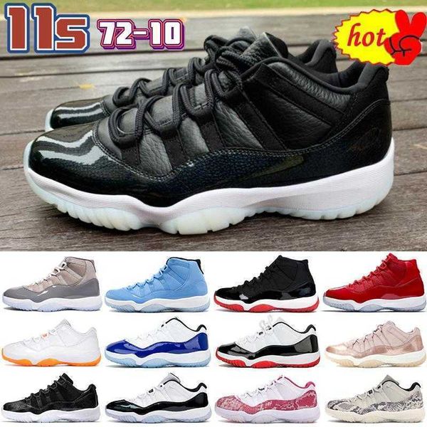 

low 72 -10 11 cool grey 11s basketball shoes boots 25th anniversary white concord bred pantone legend blue space jam citrus mens designer, Black