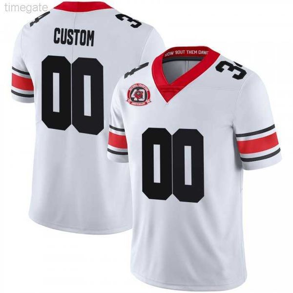

american college football wear custom georgia football jerseys elijah holyfield ckirby smart jt daniels nick chubb herschel walker rodrigo b, Black