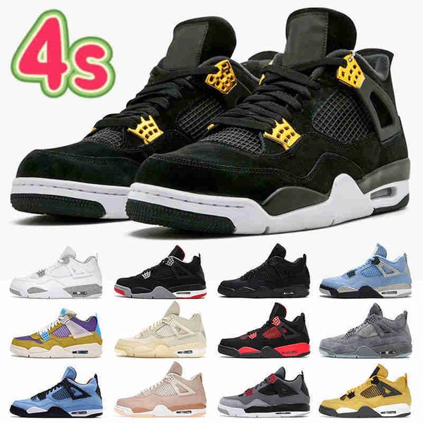 

basketball shoes trainers jumpman sneakers university blue black cat original new bred red thunder sail white oreo desert moss 4 4s mens jor