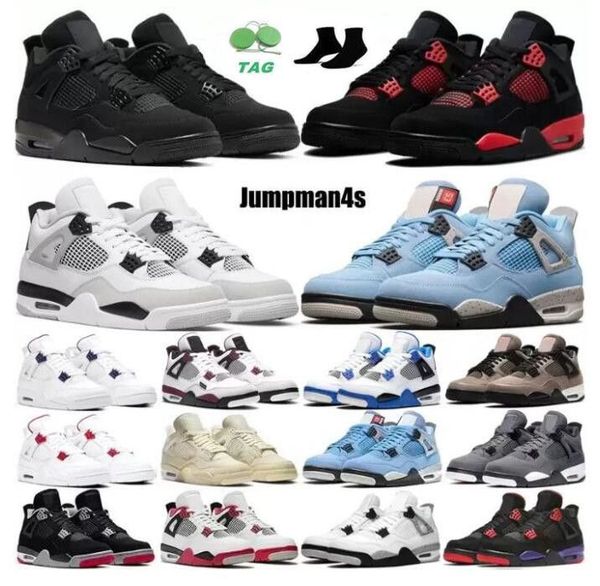 

og jumpman 4 4s mens basketball shoes sail military black cat canvas red thunder university blue violet pink cactus jack men women train rrw