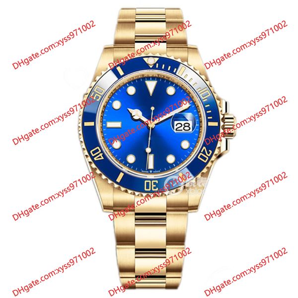 

highquality men's watch 2813 sports automatic luxury watch 126618 41mm blue dial ceramic bezel stainless steel strap wristwatch 116613, Slivery;brown