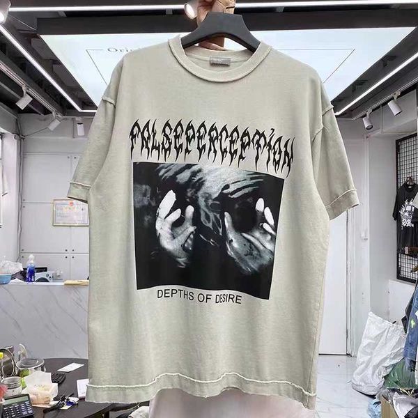 

men's t-shirts vintage hand print high street t-shirt t221130, White;black