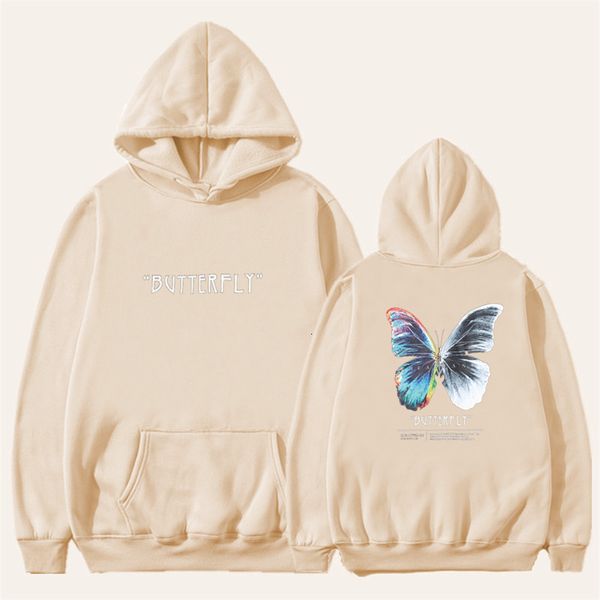 

men's hoodies sweatshirts women and men hip hop sweatshirt butterfly streetwear harajuku pullover cotton fleece autumn black 221129
