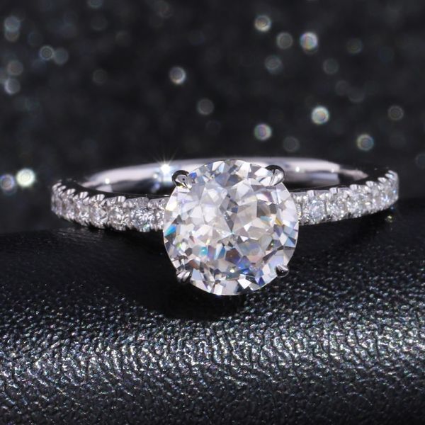 

wedding rings cheerstar 18k gold fashion 7 5mm def jubilee cut engagement ring for wome 221130, Slivery;golden