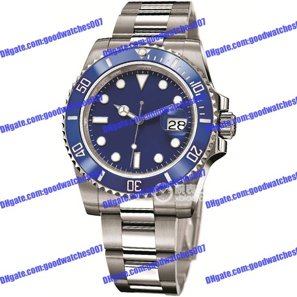

luxurious men's watch 2813 sports automatic mechanical watch 116619 40mm blue dial ceramic bezel stainless steel strap wristwatch 11661, Slivery;brown