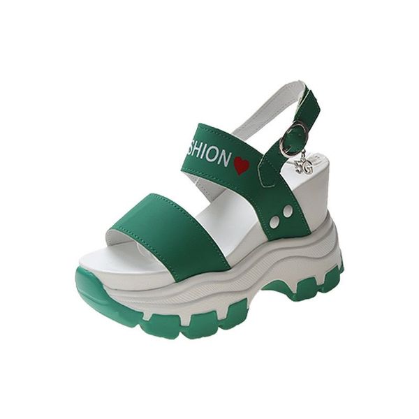 

fashion sandals designer luxury women summer thick sole outdoor high heel sandals pink black green red size 35-40