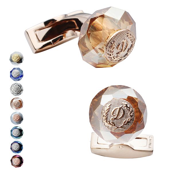 

cuff links hawson luxury letter d links 6 colors options stone rose gold color mens fashion jewelry gifts for ceremony 221130, Silver
