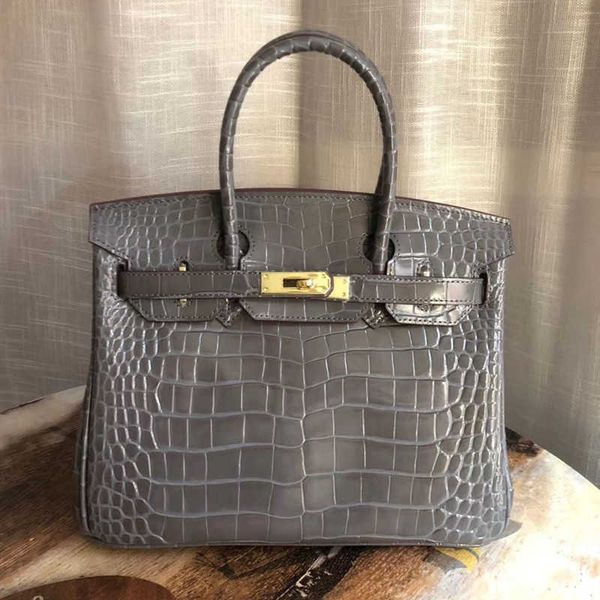

herme birkins handbag crocodile leather totes bag bag cow women's new fashion big commuter versatile hand fkr0